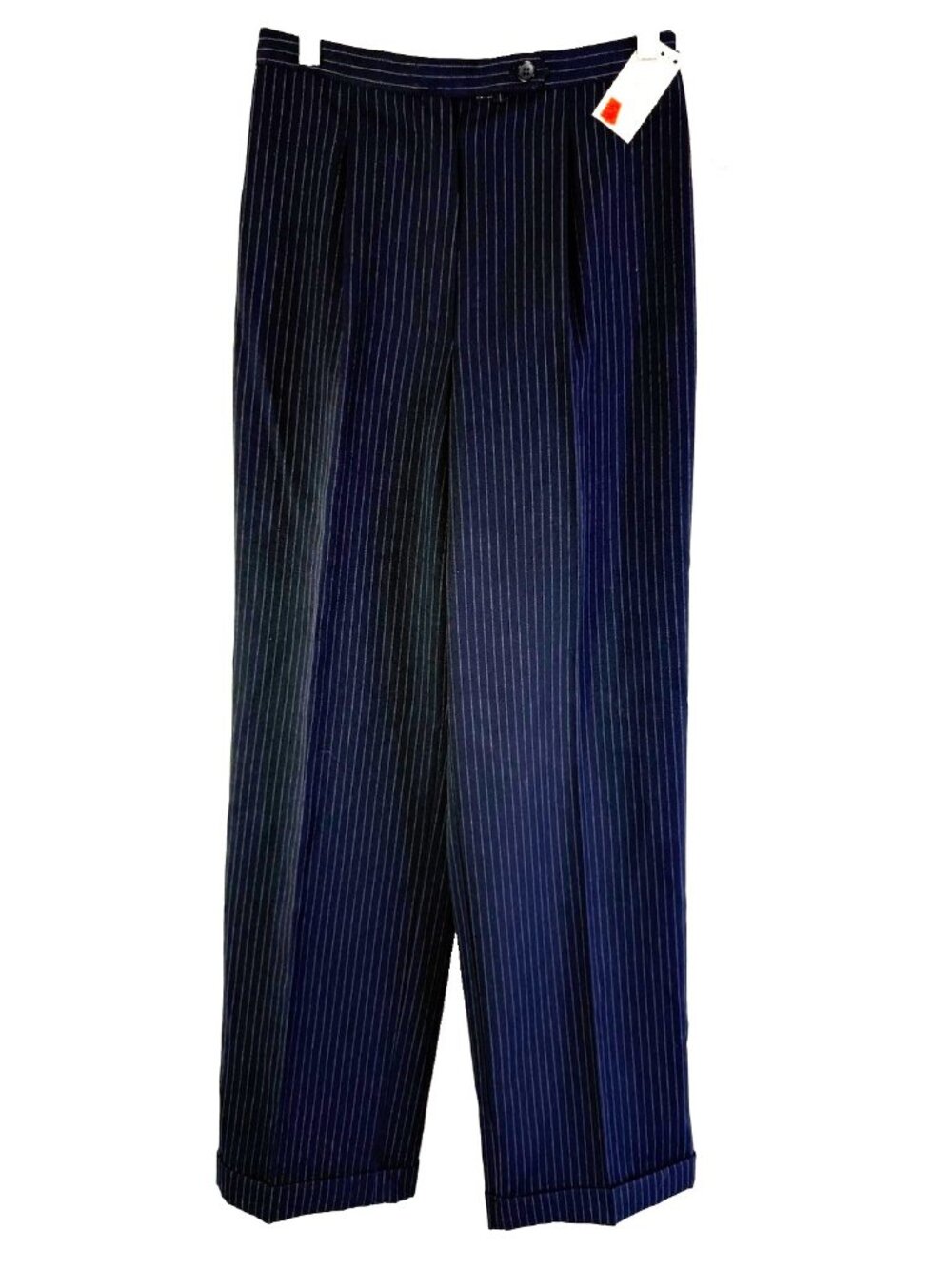 Deadstock Vintage 70s Pants Pinstripe High Rise Wide Leg USA Bankers
